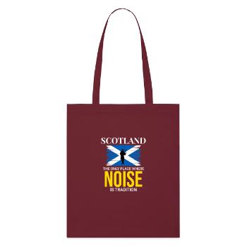 Instrument de joueur de cornemuse Drapeau écossais de l’Écosse - Tote bag bio Stanley/Stella - bordeaux - Devant