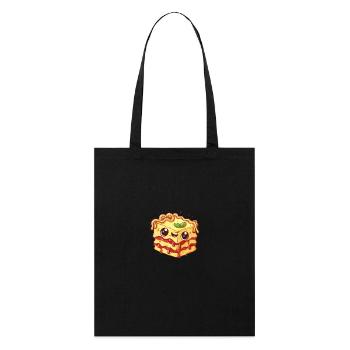 Lasagne avec visage - Tote bag bio Stanley/Stella - noir - Devant
