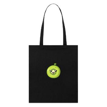 Charmant kiwi dans le style de dessin animé vert - Tote bag bio Stanley/Stella - noir - Devant