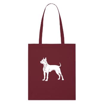 Pit Dog Silhouette - Stanley/Stella Organic Tote Bag - burgundy - Front