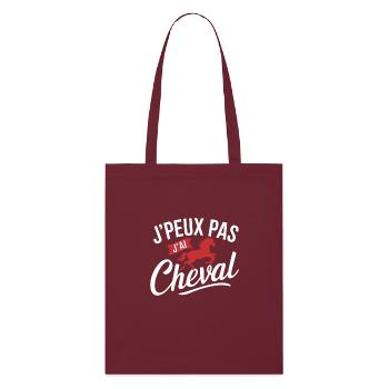 Cavalier Rouge Intense - Tote bag bio Stanley/Stella - bordeaux - Devant