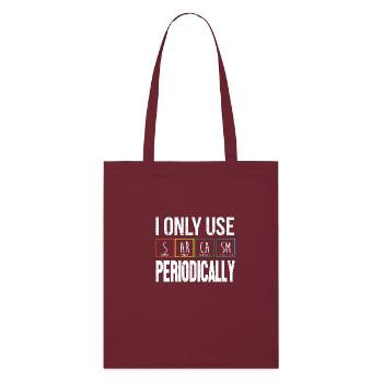 Periodic table - Stanley/Stella Organic Tote Bag - burgundy - Front