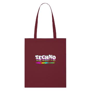 Rave Raver Techno music Techno bass Mixer - Stanley/Stella Organic Tote Bag - burgundy - Front