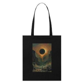 Orange Eclipse - Stanley/Stella Organic Tote Bag - black - Front
