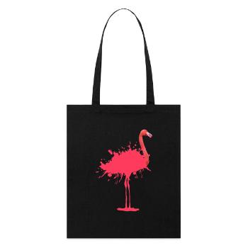 Flamingo - color blob - Stanley/Stella Organic Tote Bag - black - Front