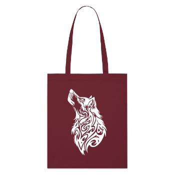 Tatouage tribal de loup - Tote bag bio Stanley/Stella - bordeaux - Devant