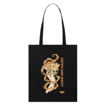 Trading Card Binder CERTIFIE CARD ADDICT Booster - Stanley/Stella Organic Tote Bag - black - Front