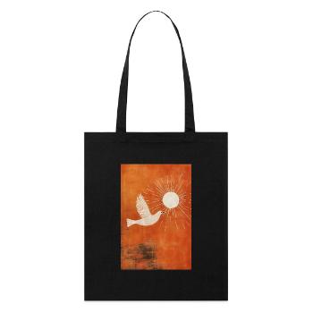 Minimaliste Dove Art Mural Moderne - Tote bag bio Stanley/Stella - noir - Devant