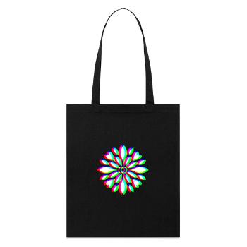 EDM Florales Mandala - Stanley/Stella Bio-Stoffbeutel - Schwarz - Vorne