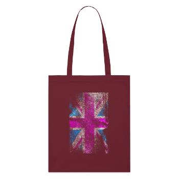 Union Jack - Stanley/Stella Bio-Stoffbeutel - Burgunderrot - Vorne
