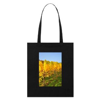 Mosel-Rieslingreben im Herbst 2 - Stanley/Stella Bio-Stoffbeutel - Schwarz - Vorne