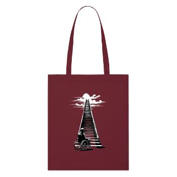 Escaliers vers le ciel | Encore une fois, pas de rampe - Tote bag bio Stanley/Stella - bordeaux - Devant
