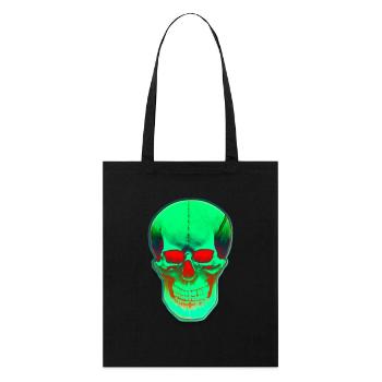 Tête verte avec les yeux rouges - Tote bag bio Stanley/Stella - noir - Devant