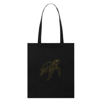 Tortue En Filigrane simple - Tote bag bio Stanley/Stella - noir - Devant