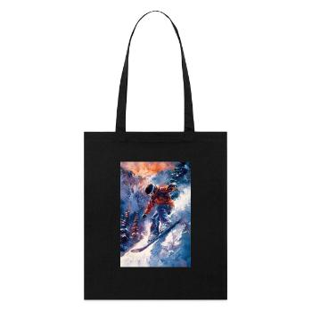 Epische Snowboard-Abenteuerkunst - Stanley/Stella Bio-Stoffbeutel - Schwarz - Vorne