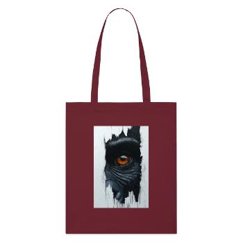 Piercing Primal Gaze - Stanley/Stella Organic Tote Bag - burgundy - Front