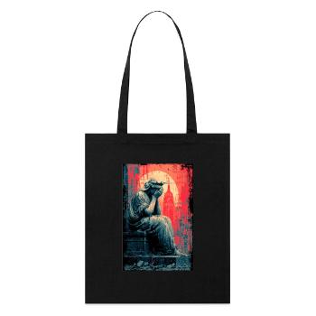 Crying Statue of Liberty - Stanley/Stella Organic Tote Bag - black - Front