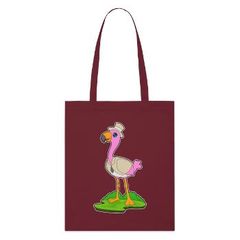 Flamingo Groom Blazer Wedding - Stanley/Stella Organic Tote Bag - burgundy - Front
