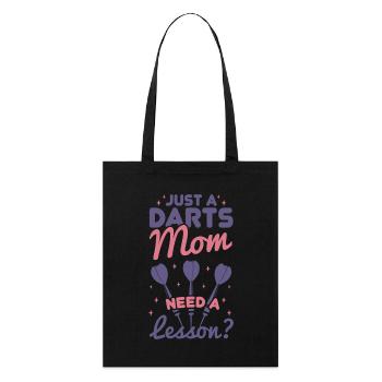 Darts player mother - Stanley/Stella Organic Tote Bag - black - Front