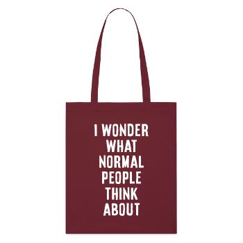 Ce que pensent les gens ordinaires - Tote bag bio Stanley/Stella - bordeaux - Devant