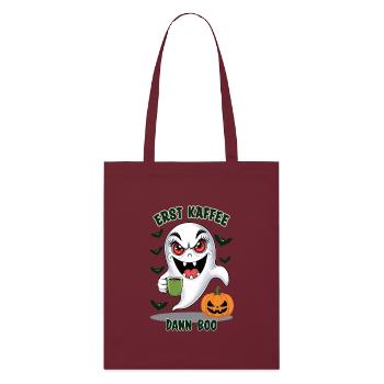 Evil spirit with coffee - Stanley/Stella Organic Tote Bag - burgundy - Front