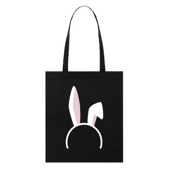 Oreilles de lapin bicolores - Tote bag bio Stanley/Stella - noir - Devant
