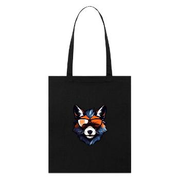 Fox Head Portrait Cool - Stanley/Stella Organic Tote Bag - black - Front