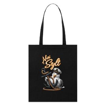 Ahoy Sylt Seagull avec ancre - Tote bag bio Stanley/Stella - noir - Devant