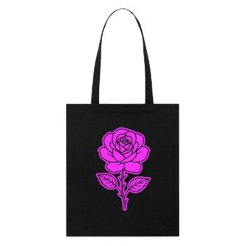 Rose Contour - Tote bag bio Stanley/Stella - noir - Devant