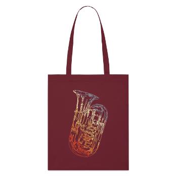 Tuba - Tote bag bio Stanley/Stella - bordeaux - Devant