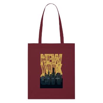 New York City - Stanley/Stella Organic Tote Bag - burgundy - Front