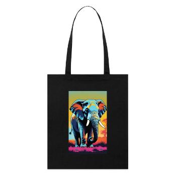 Elephant | Wild Animal | Africa | Children's motifs - Stanley/Stella Organic Tote Bag - black - Front