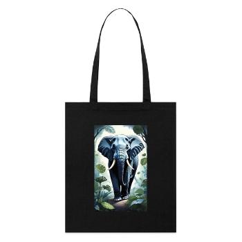 Elephant | Wild Animal | Africa | Children's motifs - Stanley/Stella Organic Tote Bag - black - Front