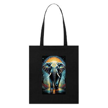 Elephant | Wild Animal | Africa | Children's motifs - Stanley/Stella Organic Tote Bag - black - Front