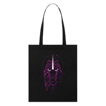 Licorne rose moderne - Tote bag bio Stanley/Stella - noir - Devant