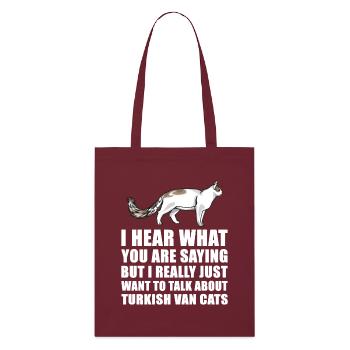 Angora turc Cat cadeau mignon - Tote bag bio Stanley/Stella - bordeaux - Devant