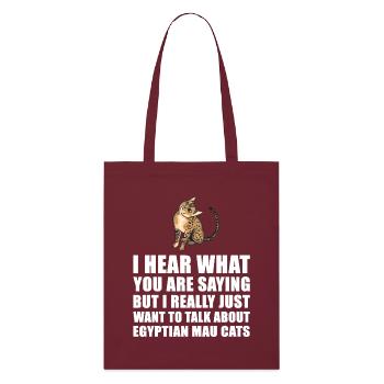 Egyptian Mau Cat Cute Gift - Stanley/Stella Organic Tote Bag - burgundy - Front