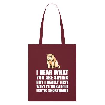Exotic Shorthair Chat cadeau mignon - Tote bag bio Stanley/Stella - bordeaux - Devant