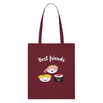 emo sushi best friends japan manga cosplay food - Stanley/Stella Bio-Stoffbeutel - Burgunderrot - Vorne
