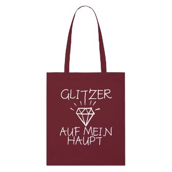 Glitter - Stanley/Stella Organic Tote Bag - burgundy - Front