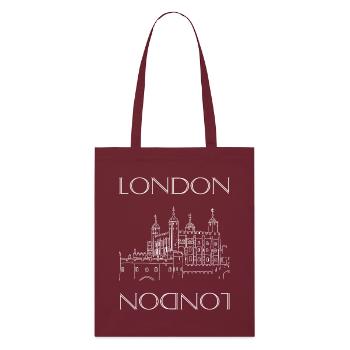 Tower of London - Stanley/Stella Bio-Stoffbeutel - Burgunderrot - Vorne