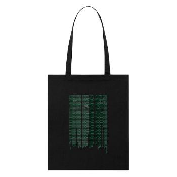 Matrix code - Stanley/Stella Bio-Stoffbeutel - Schwarz - Vorne