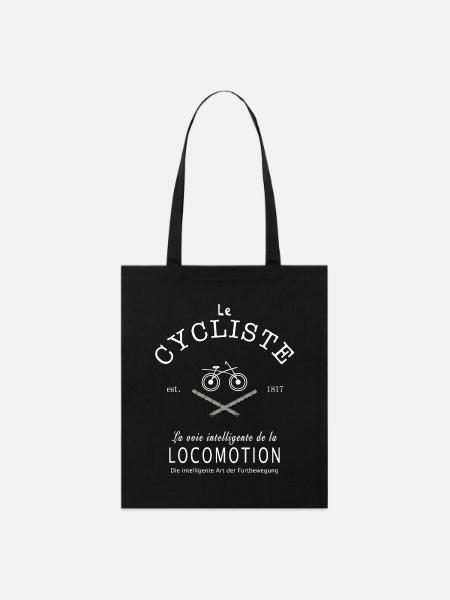 Cyclist French/ German - Stanley/Stella Organic Tote Bag - black