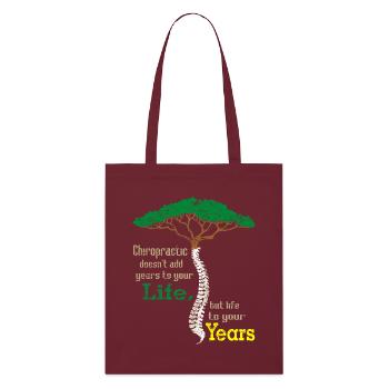 Médecin de massage chiropracteur rachis osseux - Tote bag bio Stanley/Stella - bordeaux - Devant