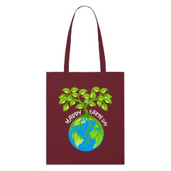 Eco-Friendly Earth Friend T-Shirt - Stanley/Stella Organic Tote Bag - burgundy - Front