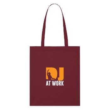 DJ au travail - Tote bag bio Stanley/Stella - bordeaux - Devant