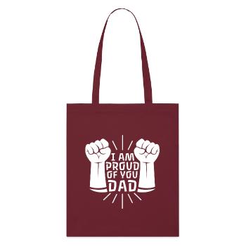 Motif de remerciement de père fier avec les poings - Tote bag bio Stanley/Stella - bordeaux - Devant