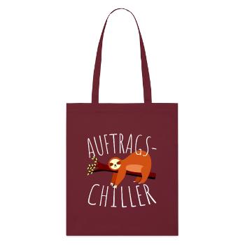 Orderchiller Sloth Gift Order Chiller - Stanley/Stella Organic Tote Bag - burgundy - Front