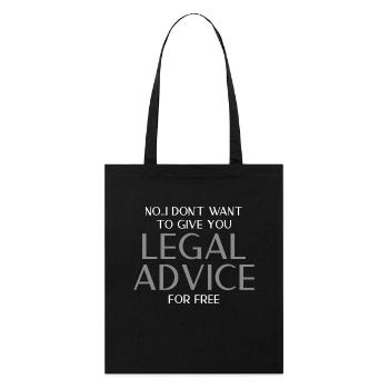 Lawyer legal advice - Stanley/Stella Organic Tote Bag - black - Front