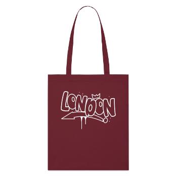 London graffiti - Stanley/Stella Organic Tote Bag - burgundy - Front
